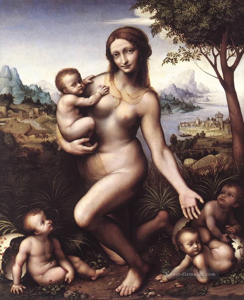 Leda 1530 Leonardo da Vinci Ölgemälde